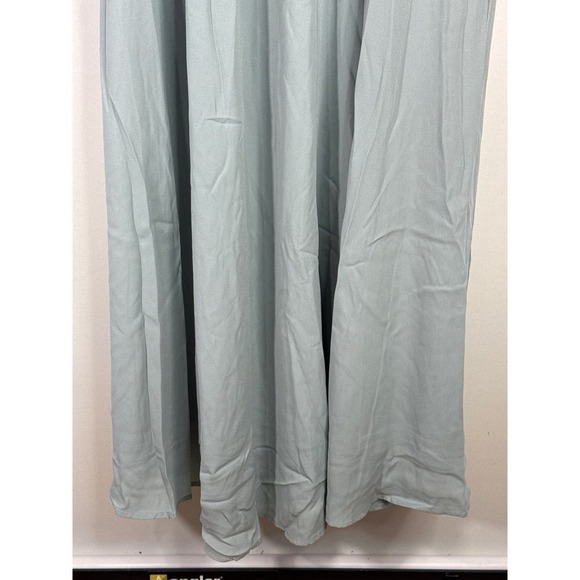 Show Me Your Mumu Jenn Maxi‎ Dress in Silver Sage Crisp Blue V Neck| XXS | NWT - Picture 11 of 15